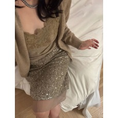 批发复古高级感内搭打底衫时尚开衫上衣女秋<b class='q'>冬</b>季小众百搭半身裙三件套