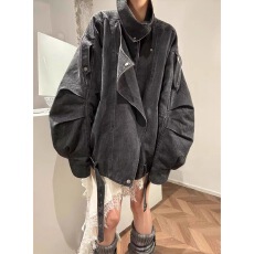 批发套装2026新款<b class='q'>冬</b>装慵懒风宽松牛仔夹克外套蕾丝不规则吊带连衣裙