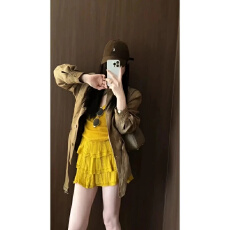 批发温柔系修身针织长袖上衣气质设计感显瘦短裙时尚百搭夹克<b class='q'>外套</b>套装