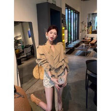 批发套装女春季2026新款爆款高级感短款夹克风衣外套高腰显瘦<b class='q'>蕾丝</b>短裙