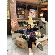 批发Moromoro* 羊绒羊毛混纺·<b class='q'>不规则</b>多工艺拼接图案针织毛衣