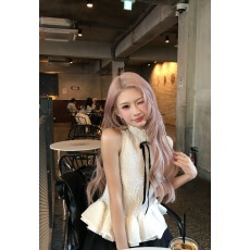 批发【Jaden同款】2026春季小香风超仙荷叶边<b class='q'>雪纺衫</b>上衣