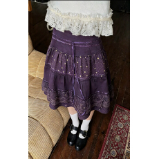 批发紫色复古<b class='q'>半裙</b>