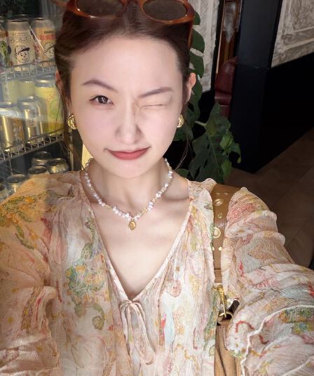 wana try 오즈의 마법사 프린트 나팔 소매 얇은 오픈 가디건 26 봄 신제품 요정 우아한 센스 맨위 여성