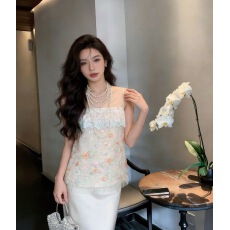 批发新中式国风重工刺绣珠片<b class='q'>欧根纱</b>气质马甲半身裙<b class='q'>套装</b>女2026夏季新款