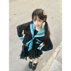 批发实拍 青本会长袖jk制服套装秋<b class='q'>冬</b>短裙水手服校服日系校供