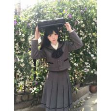 批发【昭和椿蝶】西装复古jk昭和感套装 灰色格雷系学院风