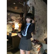 批发清潭国际高中<b class='q'>韩国</b>校服<b class='q'>韩国</b>制服校供感学院风jk套装
