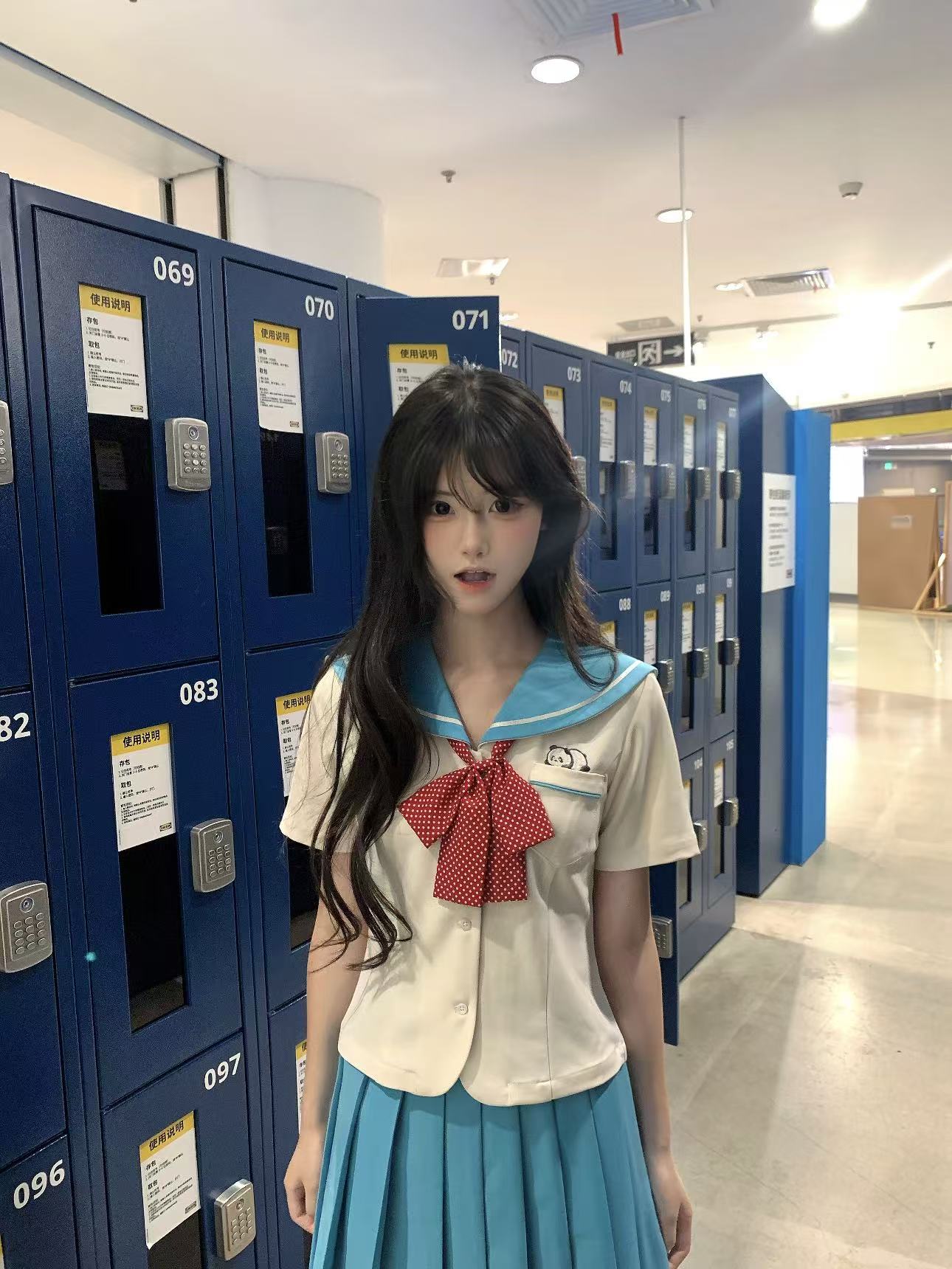 자동차 PCT 어린이 jk 봄날 사역 작은 해바라기 오리지널 일본식 학원 스타일 세일러복 허리 수축 맨위 플리츠 치마 세트