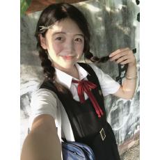 批发红叶礼背心裙/原创jk制服学院风校供感连衣裙短袖日系水手服中裙