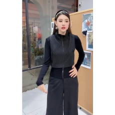 批发慵懒风立领假两件上衣阔腿裤套装女秋冬季简约休闲高级感时尚套装