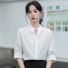 批发实拍 实用主义白色<b class='q'>衬衫</b>女短袖夏季新款面试气质正装<b class='q'>职业</b><b class='q'>衬衣</b>