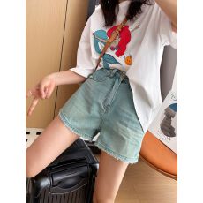 批发网红同款 牛仔短裤女夏季辣妹必备显瘦毛边热裤潮款