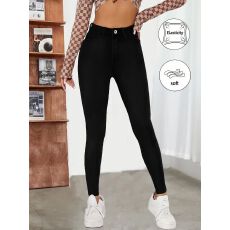 批发得物高品质 黑色修身紧身<b class='q'>小脚裤</b>女装弹力显瘦日常百搭款