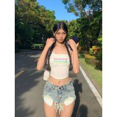 批发得物高品质<b class='q'>欧美</b>风流苏毛边热裤女2026夏季低腰弹力包臀牛仔超短裤