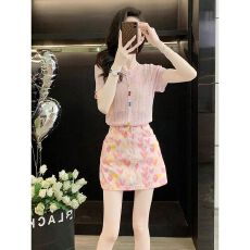 批发抖音爆款温柔粉爱心牛仔<b class='q'>半身裙</b>女夏季高腰显瘦韩版甜妹包臀短裙子