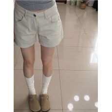 批发跨境 夏季薄款美式浅色牛仔短裤女26新款a字阔腿宽松显瘦百搭热裤