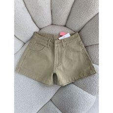 批发韩国东大门女装 夏季美式卡其色阔腿<b class='q'>牛仔</b>热裤女新款A字版型<b class='q'>短裤</b>