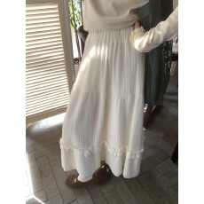 批发己出货 新款<b class='q'>蕾丝</b>拼接毛绒半身裙通勤中长款蛋糕裙