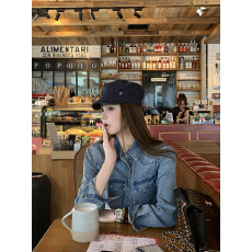 批发CHANGING REAL 假日蓝调 复古牛仔衬衫女<b class='q'>夏</b>季百搭薄款外套