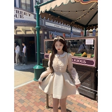批发少女千金风娃娃领裙子小礼服裙收腰甜美公主系<b class='q'>连衣裙</b>shebyshj越南