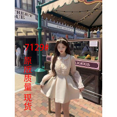 批发少女千金风娃娃领裙子小<b class='q'>礼服</b>裙收腰甜美公主系连衣裙shebyshj越南