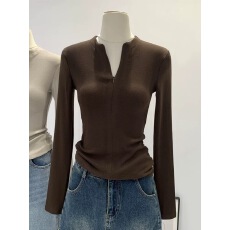 批发欧货爆款设计感拉链打底衫女春秋季2025新款<b class='q'>修身</b>内搭长袖t恤上衣