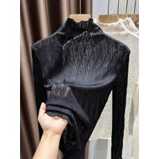 批发设计感蕾丝<b class='q'>打底衫</b>女春秋木耳边薄款吊带裙内搭小衫半高领<b class='q'>网纱</b>上衣