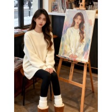 批发白色加绒打底衫女<b class='q'>装</b>秋冬中长款遮屁股长袖<b class='q'>T</b><b class='q'>恤</b>内搭配鲨鱼<b class='q'>裤</b>的上衣