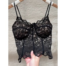 批发十三行性感纯欲风外穿蕾丝吊带背心女秋季修身高级感无袖内搭上衣