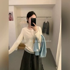 批发SUSAN韩版百搭软糯加厚长袖<b class='q'>打底衫</b>女冬季2025新款显瘦内搭上衣潮