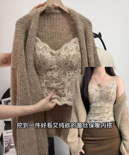 모피 인사이드 가져 가라. 레이스 털이 있는 캐미솔 벨트 가슴 패드 보온 조끼 만나는 아름다움 뒤로 속옷 생선뼈 코르셋