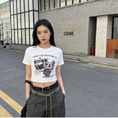 批发美式正肩短袖T恤女夏<b class='q'>新款</b>修身甜辣妹小个子内搭<b class='q'>打底衫</b>短款上衣