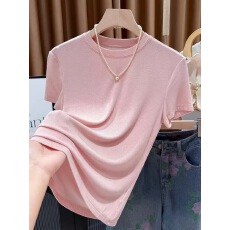 批发软糯肤肉色超弹皮肤衣短袖t恤女薄款圆领<b class='q'>打底衫</b><b class='q'>莫代尔</b>修身肌底衣