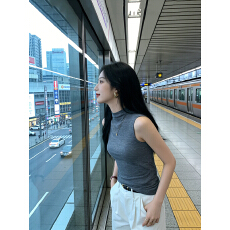 批发半高领无袖背心女<b class='q'>打底衫</b>2026新款百搭修身显瘦气质中领内搭<b class='q'>针织衫</b>