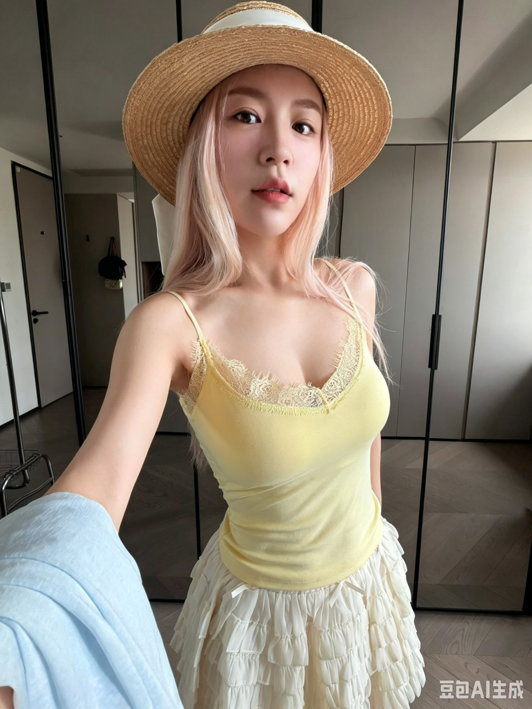 한 부서 달콤함 레이스 V넥 2026 아름다움 뒤로 작은 슬링 여성 몸매 가꾸기 슬림해 보이는 벨트 가슴 패드 외출용 만나는 조끼