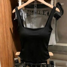 批发显白显瘦美背带胸垫<b class='q'>吊带</b>背心女夏小个子纯欲修身内搭外穿打底上衣