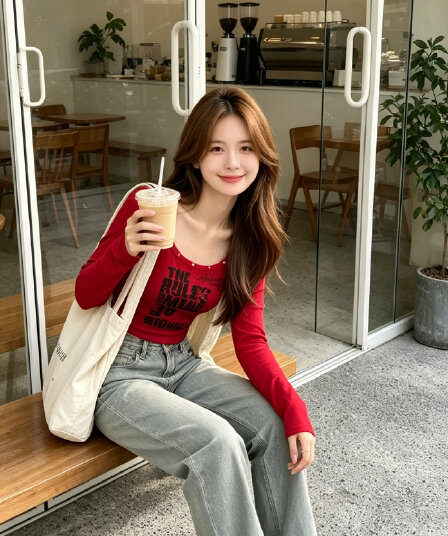 aonw 아메리칸 레트로 긴팔 티셔츠 여성 2026 가을 새로운 몸매 가꾸기 슬림해 보이는 핫걸 맨위
