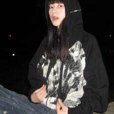 批发美式连帽外套女春季新款<b class='q'>街头</b>黑色宽松卫衣拉链针织开衫亚文化上衣