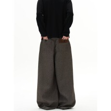 批发2025春秋直筒阔腿裤<b class='q'>西裤</b><b class='q'>男</b>女高腰宽松显瘦小个子垂感阔腿拖地裤子