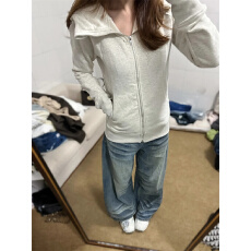 批发美式复古口袋<b class='q'>镶钻</b>高个子直筒垂感<b class='q'>牛仔裤</b>女秋冬新款显瘦加厚阔腿裤