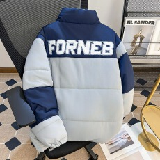 批发025冬季ins潮牌宽松立领拼色棉服男女日系复古<b class='q'>情侣</b><b class='q'>时尚</b>