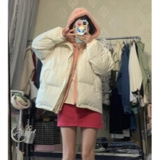 批发<b class='q'>情侣</b><b class='q'>款冬</b>季短款潮牌连帽假两件棉衣棉服冬面包服保暖棉袄<b class='q'>外套</b>