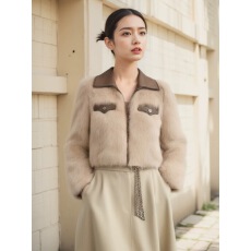 批发2024新款冬季皮草外套女士短款翻领仿<b class='q'>狐狸毛</b>长袖韩版时尚加厚上衣