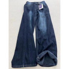 批发美式复古蓝灰秋冬高腰深色直筒阔腿牛仔裤女拖地垂感宽松显瘦百搭