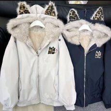 批发新款上衣美式复古毛领座山雕派克服棉服冬季<b class='q'>男</b>女工装<b class='q'>棉衣</b>外套时尚