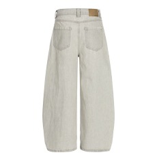 批发美式复古解构cleanfit设计感脏染白弯刀<b class='q'>牛仔裤</b>男女宽松阔腿长裤潮