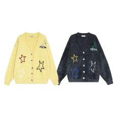 批发2025秋冬文艺<b class='q'>复古</b>独特趣味图案刺绣长袖针织开衫款宽松百搭毛衣女