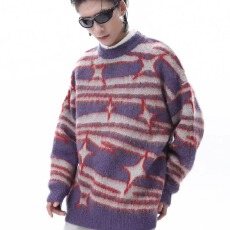 批发2025冬季新款圆领<b class='q'>条纹</b>拼色针织衫气质百搭显瘦减龄<b class='q'>打底衫</b>保暖上衣