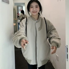 批发飞行外套 2026狮城春秋新款<b class='q'>夹克</b>棒球领休闲美式棒球服外套潮